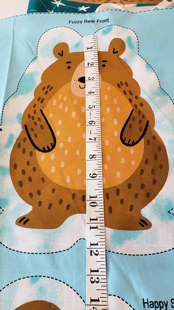 Let's camp playmat panel, cut & sew soft toys, forest animal toys, camping fabric, deer and mountains, Cynthia Frenette