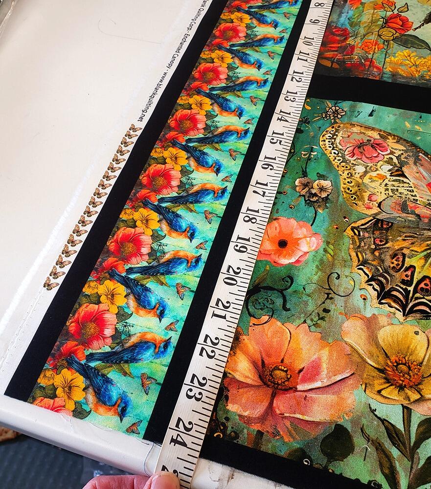 Enchanted Canopy Fabric, JK Stewart, Blank Quilting, ladybirds, butterflies, hummingbirds, vivid floral fabric