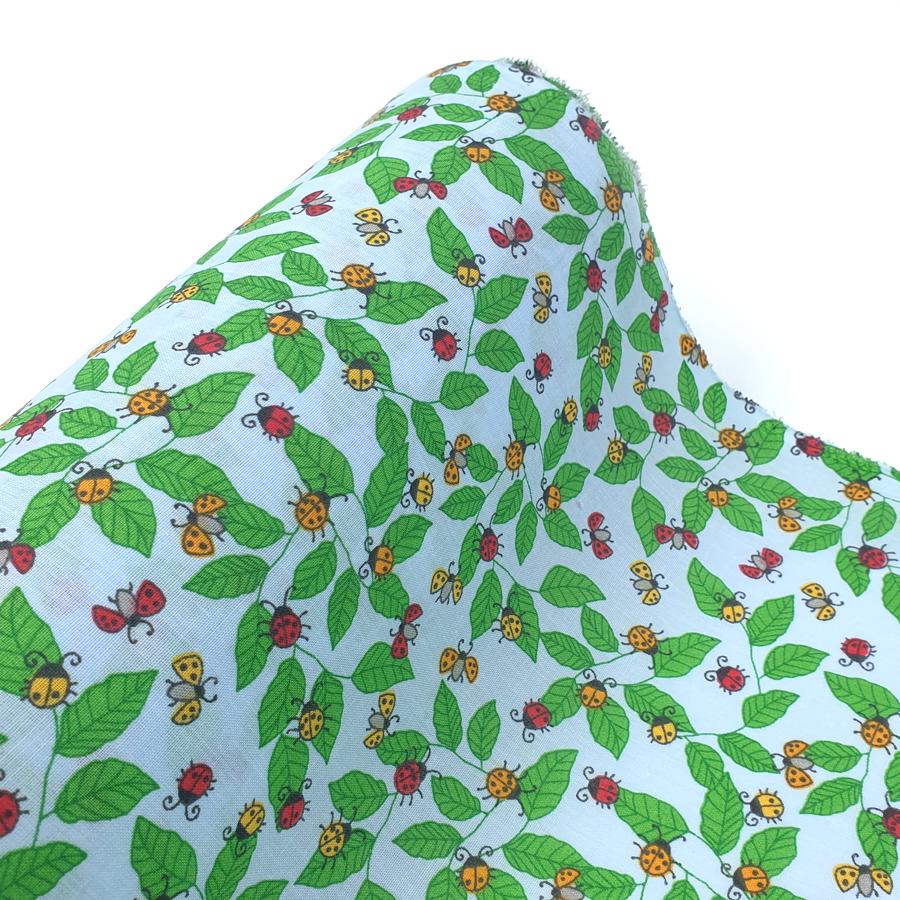 Ladybirds fabric, ladybirds polycotton, butterflies fabric, insects fabric