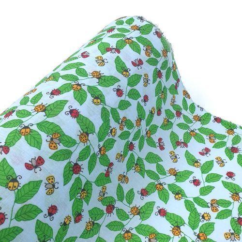 Ladybirds fabric, ladybirds polycotton, butterflies fabric, insects fabric