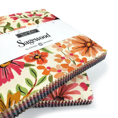 moda,charm pack, fabric squares, cotton patchwork, slow stitch, baby quilt, florals, crystal manning, vintage style