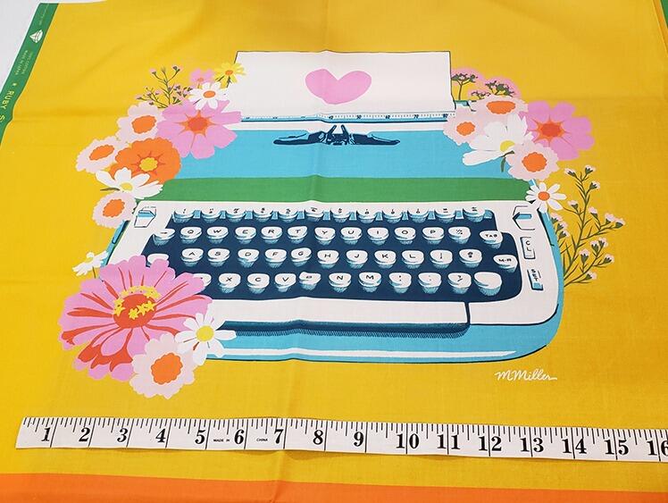Ruby Star Society typewriters fabric, best day ever