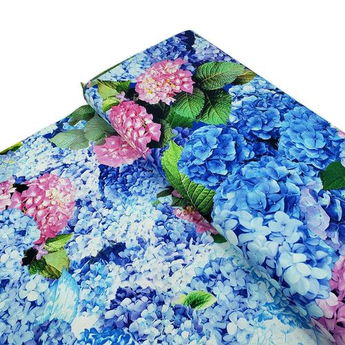 Spring Dream hydrangea border, Michael Miller, bees, flowers fabric, cotton, florals