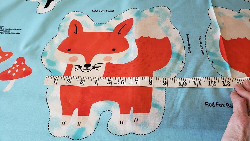 Let's camp playmat panel, cut & sew soft toys, forest animal toys, camping fabric, deer and mountains, Cynthia Frenette