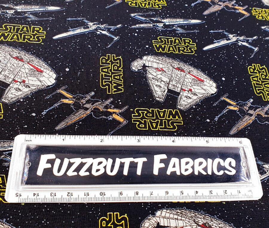Star Wars 100% cotton fabric R2d2, BB8, Grogu, The child, X winf, Millennium Falcon, movie