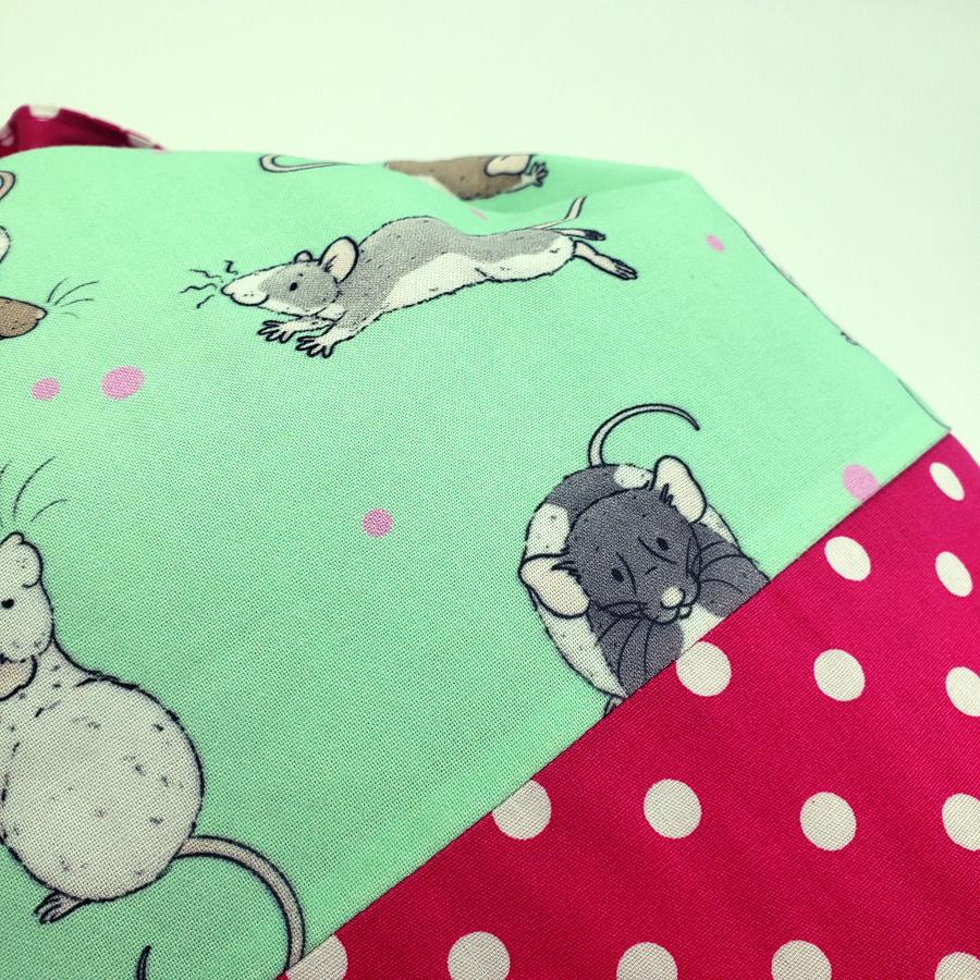 A fabby drawstring bag featuring Spoonflower fabric designed by the superb Silly Badger Designs.  Made by me in the UK!