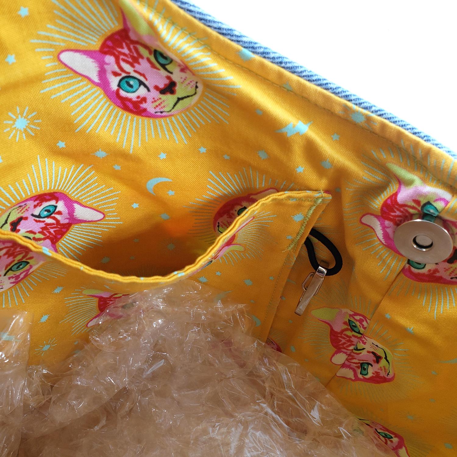 FuzzBag upcycled denim bag,moda,bermuda batiks,patchwork denim, jeans,bag,handbag,flowers