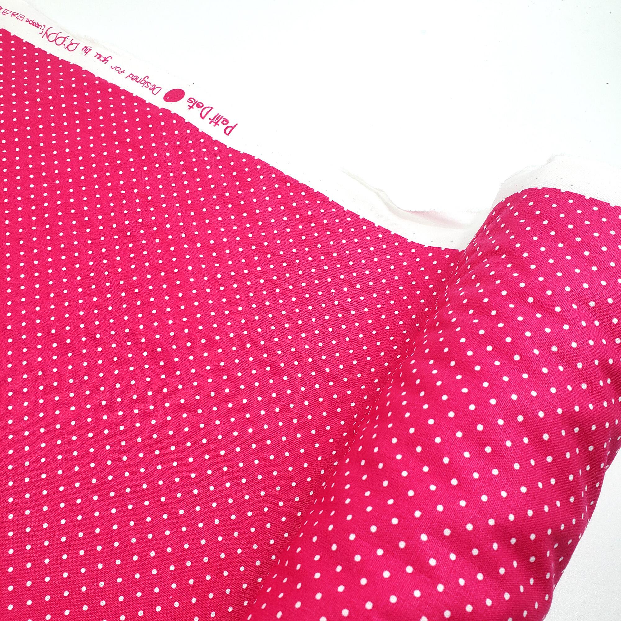 Cotton poplin pin spot polka dot fabric various colours UK seller