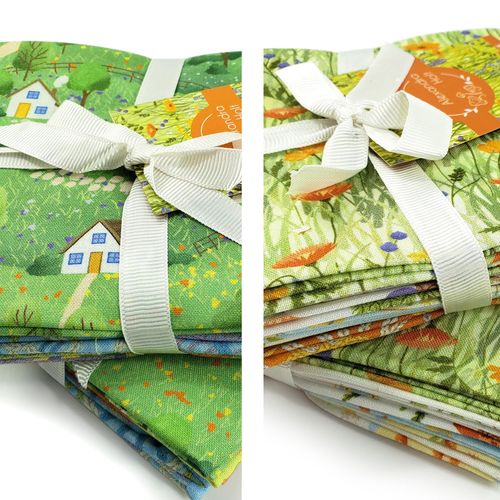 cotton, fat quarters, riverside, nature, wildlife, cottagecore, crochet, Alexandra Holt