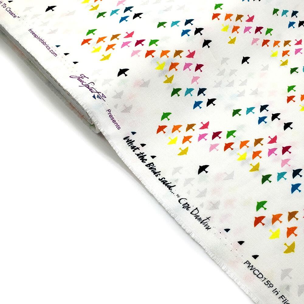 cori dantini fabric, freespirit, what the birds said, low volume fabric, blender fabrics, rainbow colours