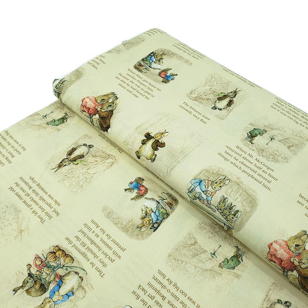 peter rabbit fabric, benjamin bunny, beatrix potter fabric, cotton peter rabbit, storybook fabric