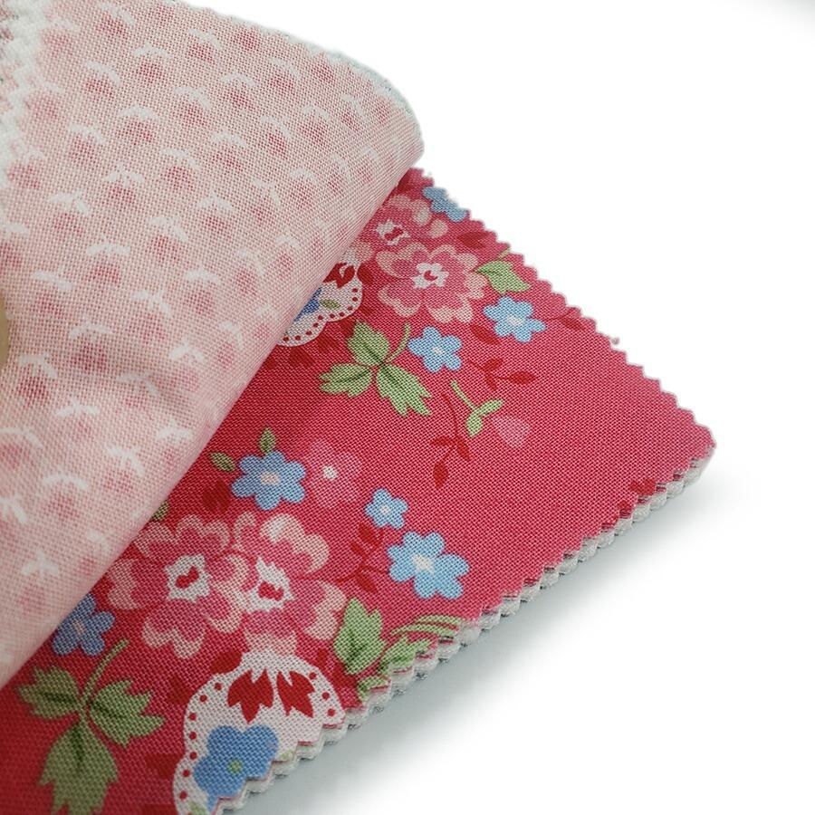Moda, a cat named stitch charm pack, pastel floral fabric, cottagecore, roses, squares for patchwork, cotton, easy quilting, precut squares,charm pack, camille roskelly