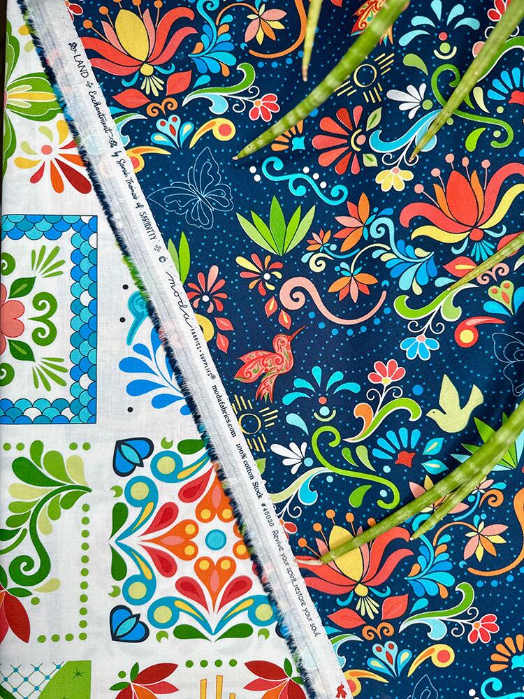 Sariditty,enchantment,land,moda fabric,tiles,mexican tiles,quilting fabric,cotton,sariditty fabric,moda fabric,mexican fabric
