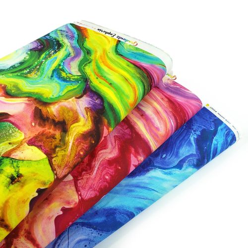 Moda, gradients euphoria, quartz, rocks, rainbow colours, watercolour, vibrant rainbow fabric, 100% cotton