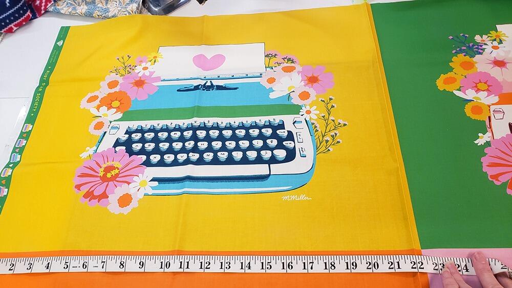 Ruby Star Society typewriters fabric, best day ever
