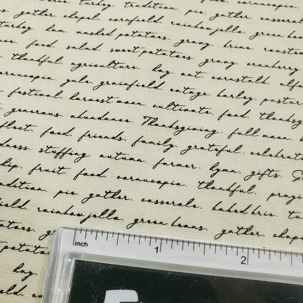 handwriting fabric, moda, acorn hollow, junk journal fabric, slow stitch handwriting fabric