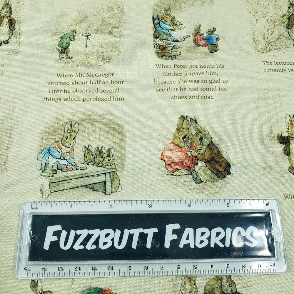 peter rabbit fabric, benjamin bunny, beatrix potter fabric, cotton peter rabbit, storybook fabric