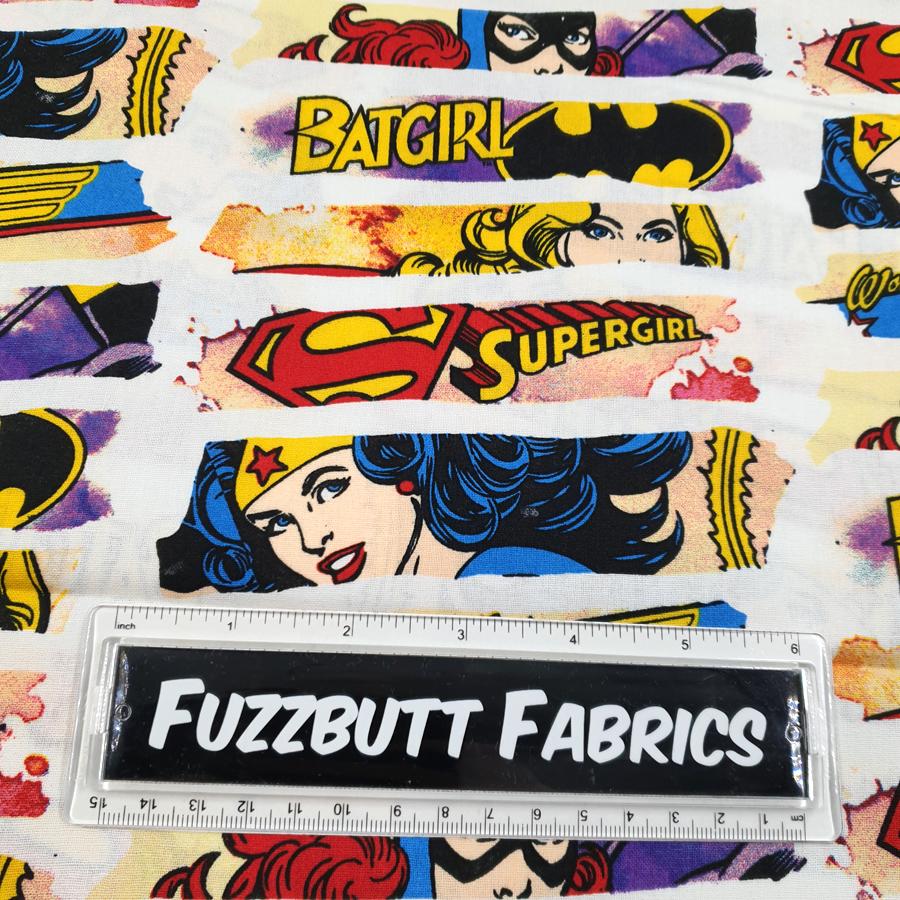 Marvel, batman, batgirl, supergirl, avengers 100% cotton fabric