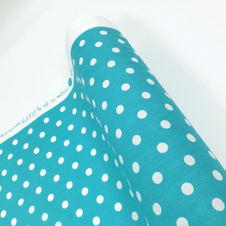 Cotton poplin pea spot polka dot fabric various colours UK seller