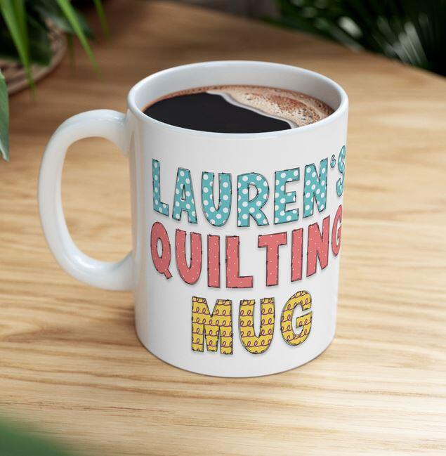 personalised sewing mug, quilting mug, sewing machine, mum,nan,granny,birthday,mother's day, ideal gift,coffee mug,office mug