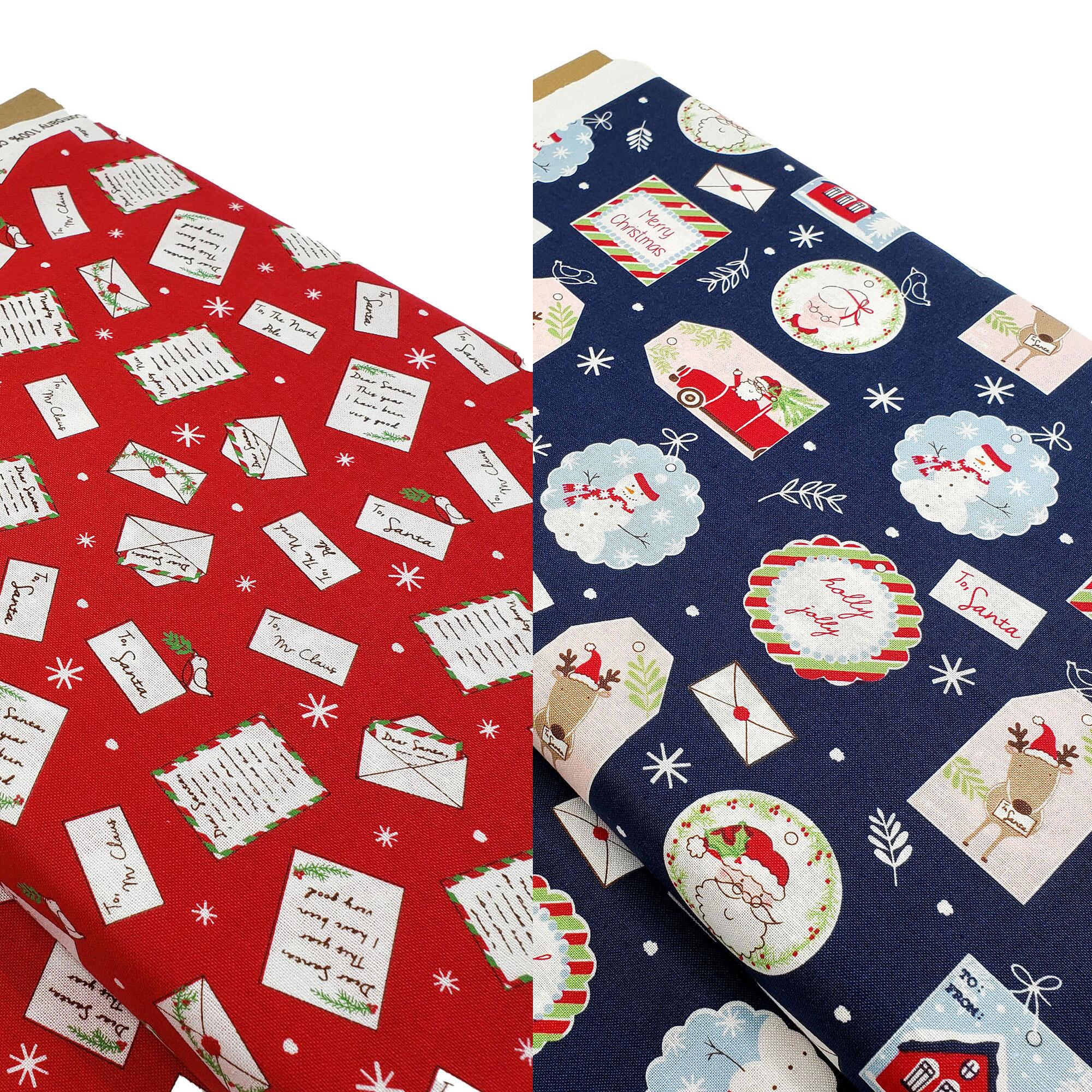 Christmas fabric letters to Santa, reindeer, festive, kids. north pole