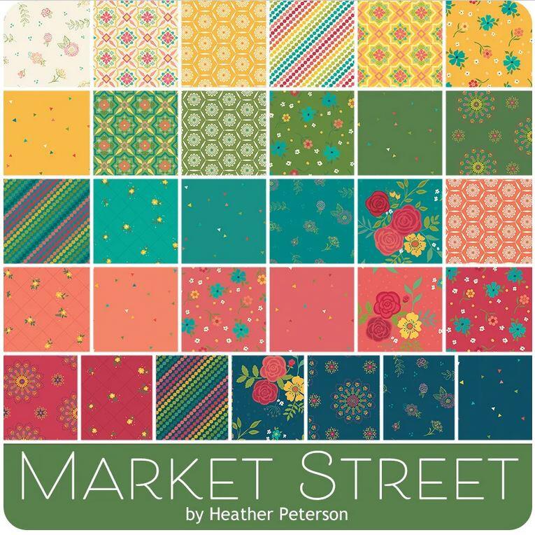 riley blake,stacker,market street,floral,cotton squares,patchwork squares