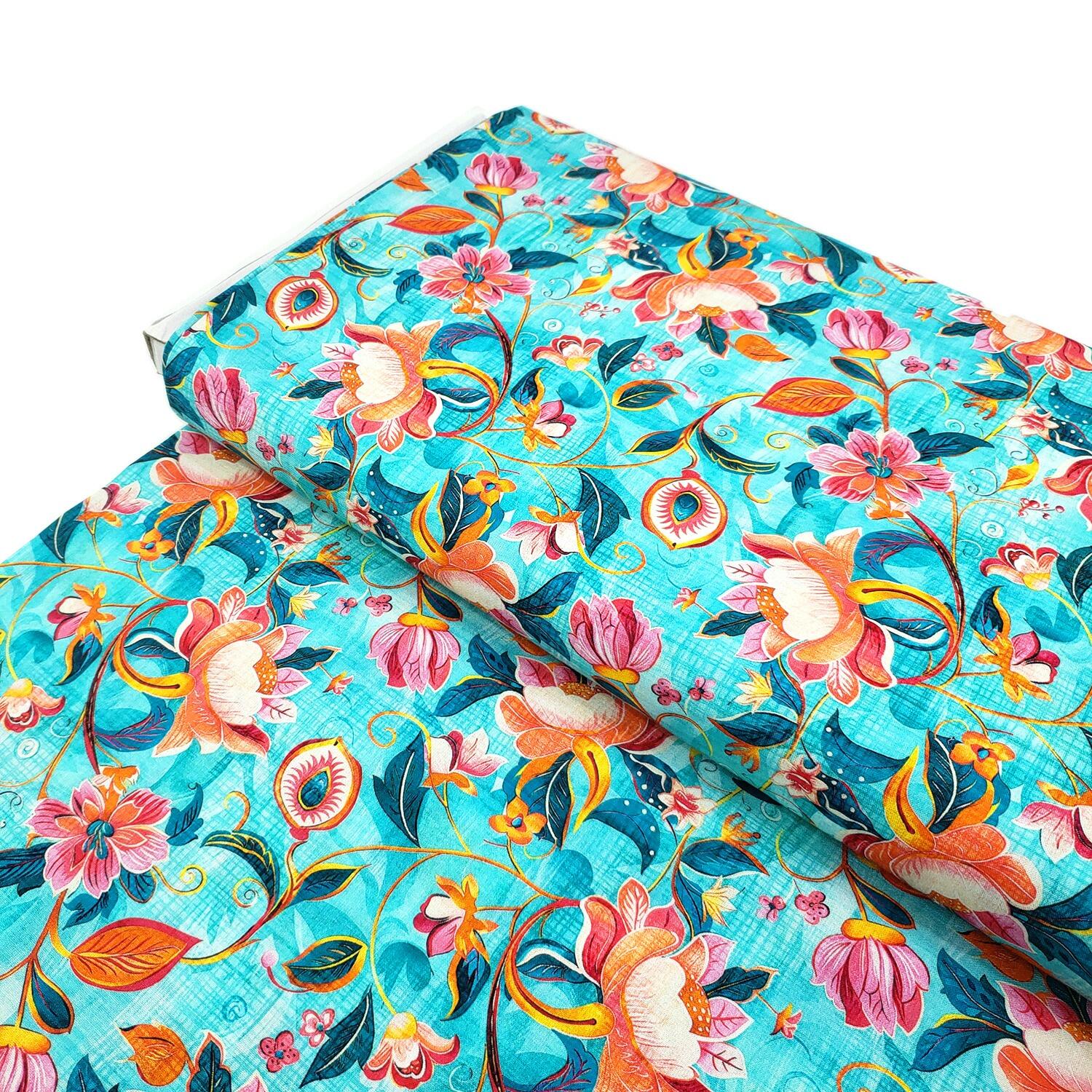 Morris Creative, exotica, florals, borders, badger, foxes, animals, exotic fabric, qt fabrics