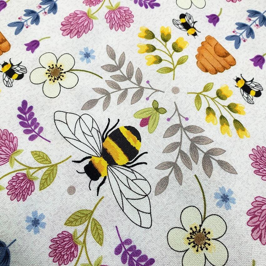 bees,beehives, bee fabric, bumble bees, save the bees, bee flower fabric, queen bee, susan wheeler, nutex