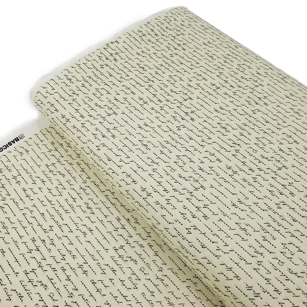 handwriting fabric, moda, acorn hollow, junk journal fabric, slow stitch handwriting fabric