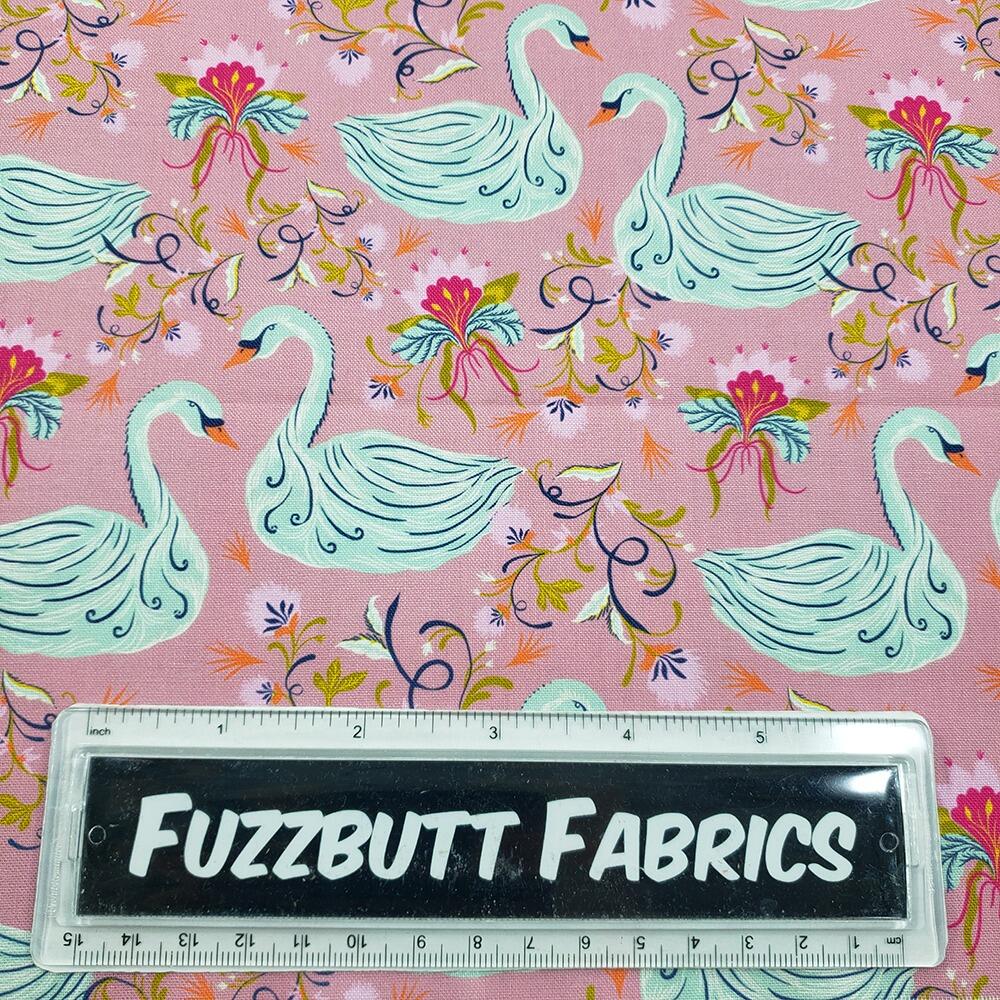 bethany salt fabric, majestic swans, pastel colours, florals, fat quarter bundles uk, craft cotton company