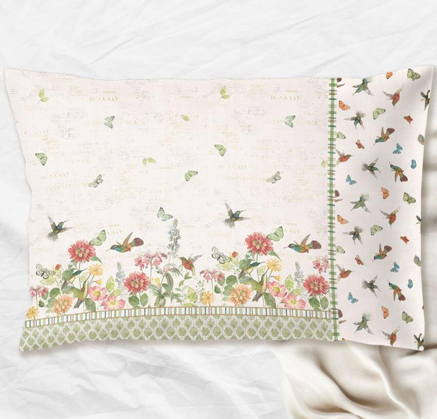 Katie Pertiet, hummingbird days, watercolour flowers, butterflies, hummingbirds 1005 cotton, placemats fabric, easy sew placemats
