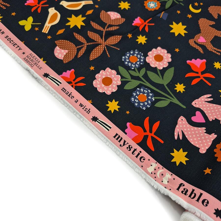 ruby star society, mystic fable, forest animals, florals, soft black, rabbits, bunnies, alexia abegg