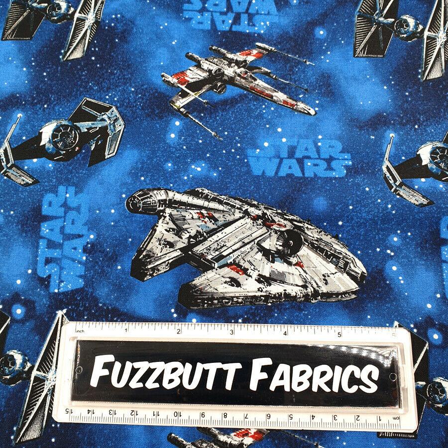 Star Wars 100% cotton fabric R2d2, BB8, Grogu, The child, X winf, Millennium Falcon, movie