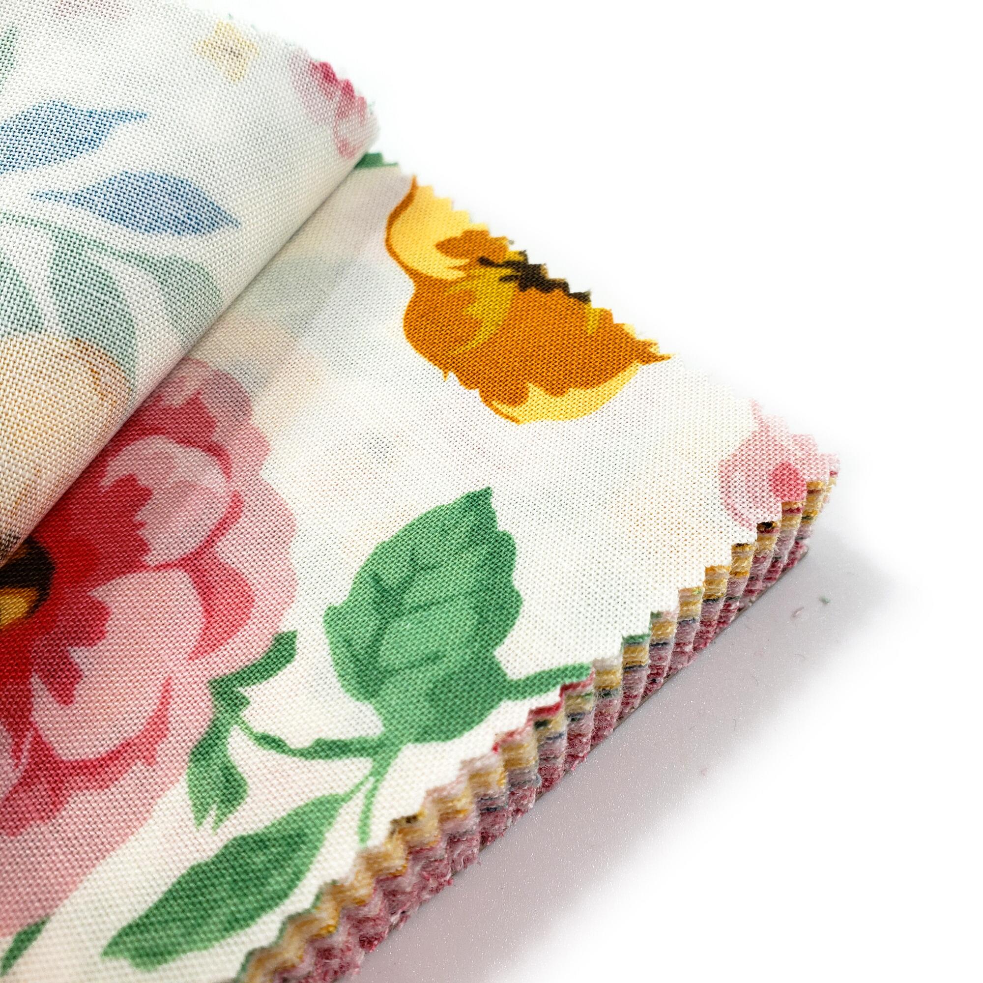 charm pack,stacker,riley blake, spring gardens,flowers,roses,floral fabric,patchwork squares,precut squares