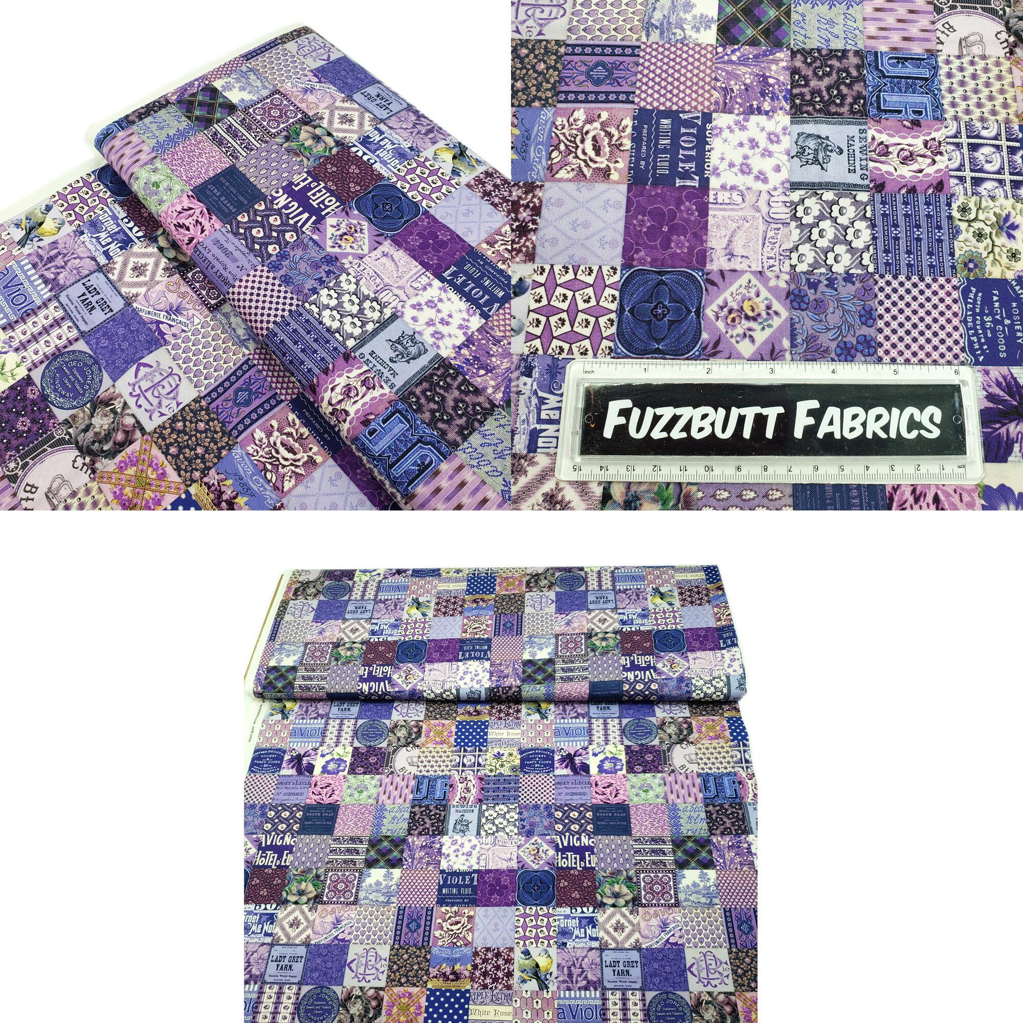 moda,cathe holden, curated in color,junk journal,vintage,1940s,vintage style fabric, fake patchwork, rainbow colour