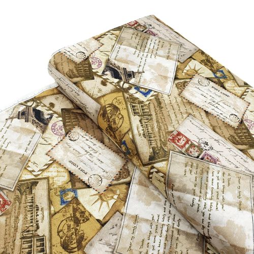 Paintbrush fabrics, vintage letters, junk journal,vintage,1940s,vintage style fabric,cotton junk journal