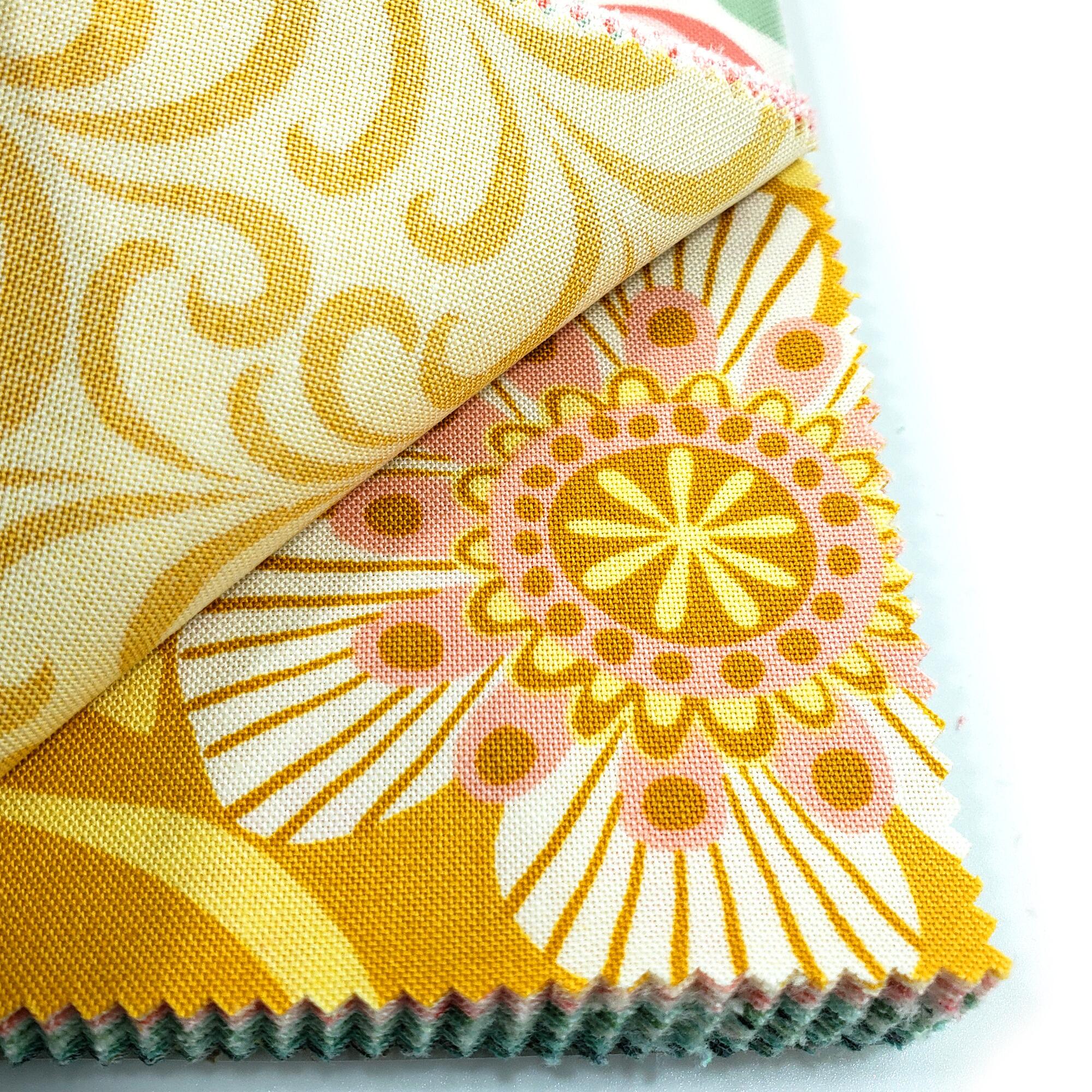 moda, kate spain, fabric,patchwork squares,floral fabric,tango, exotic, pastel, layer cake