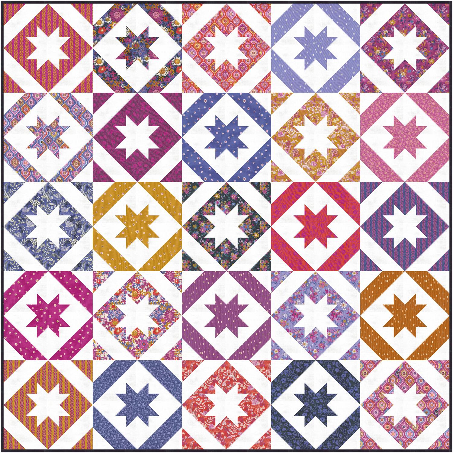 moda,maeve, friendship chain quilt, donna jordan,florals,crystal manning, vivid, flower fabric, cotton strips for patchwork