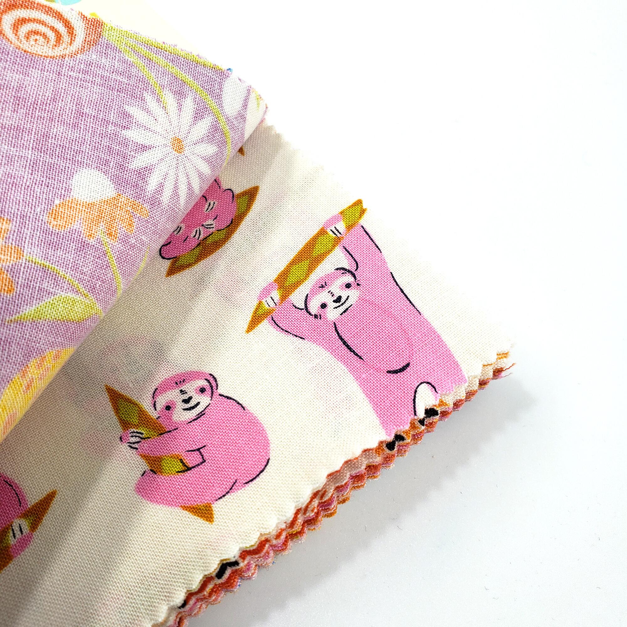 ruby star society,moda,charm pack, patchwork squares,flowers,blue,red,orange,pink,animals,modern,sloth,goldfish