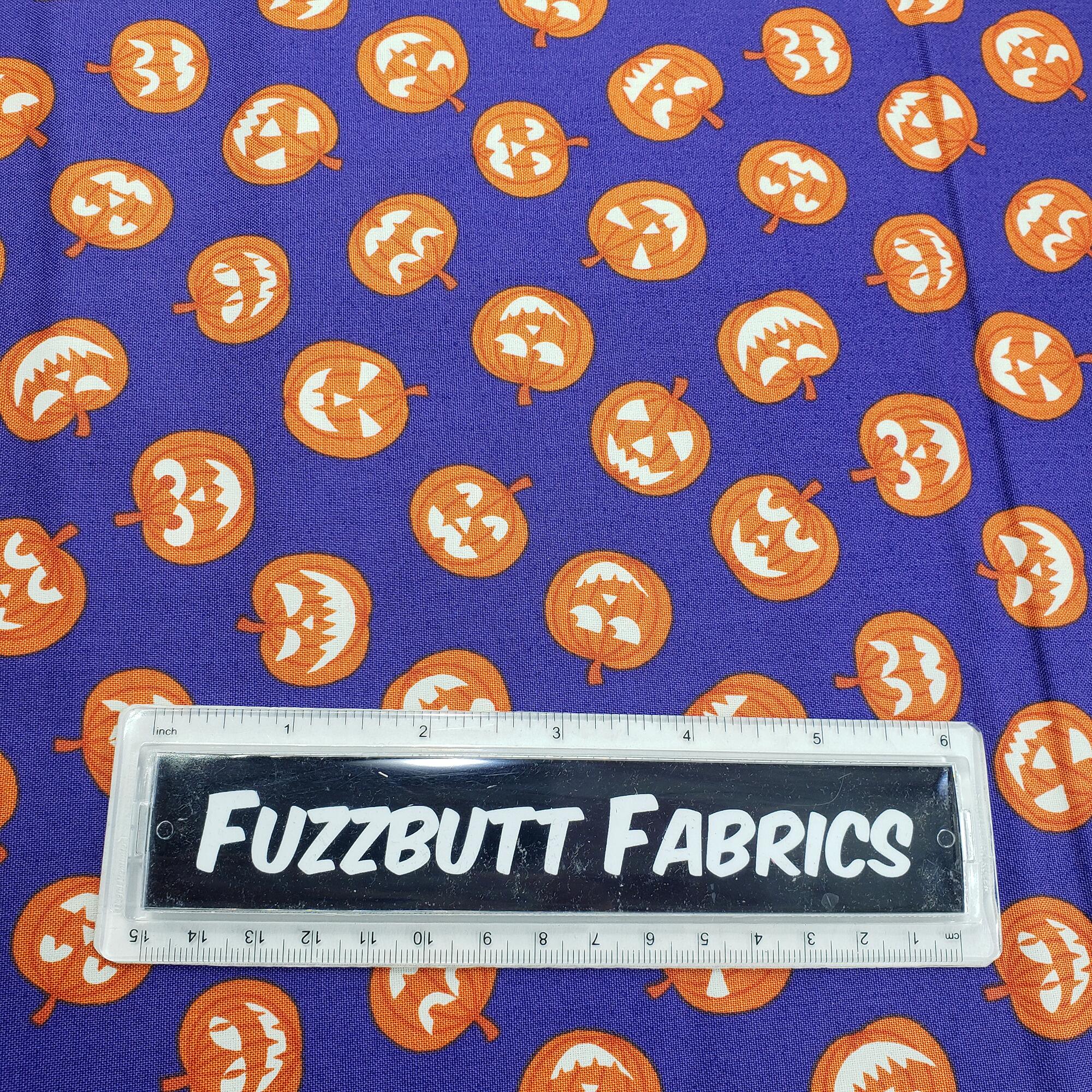 lewis irene, glow in the dark halloween fabric, pumpkins, cats, witches, haunted houses, trick or treat fabric, halloween costume, 100% cotton