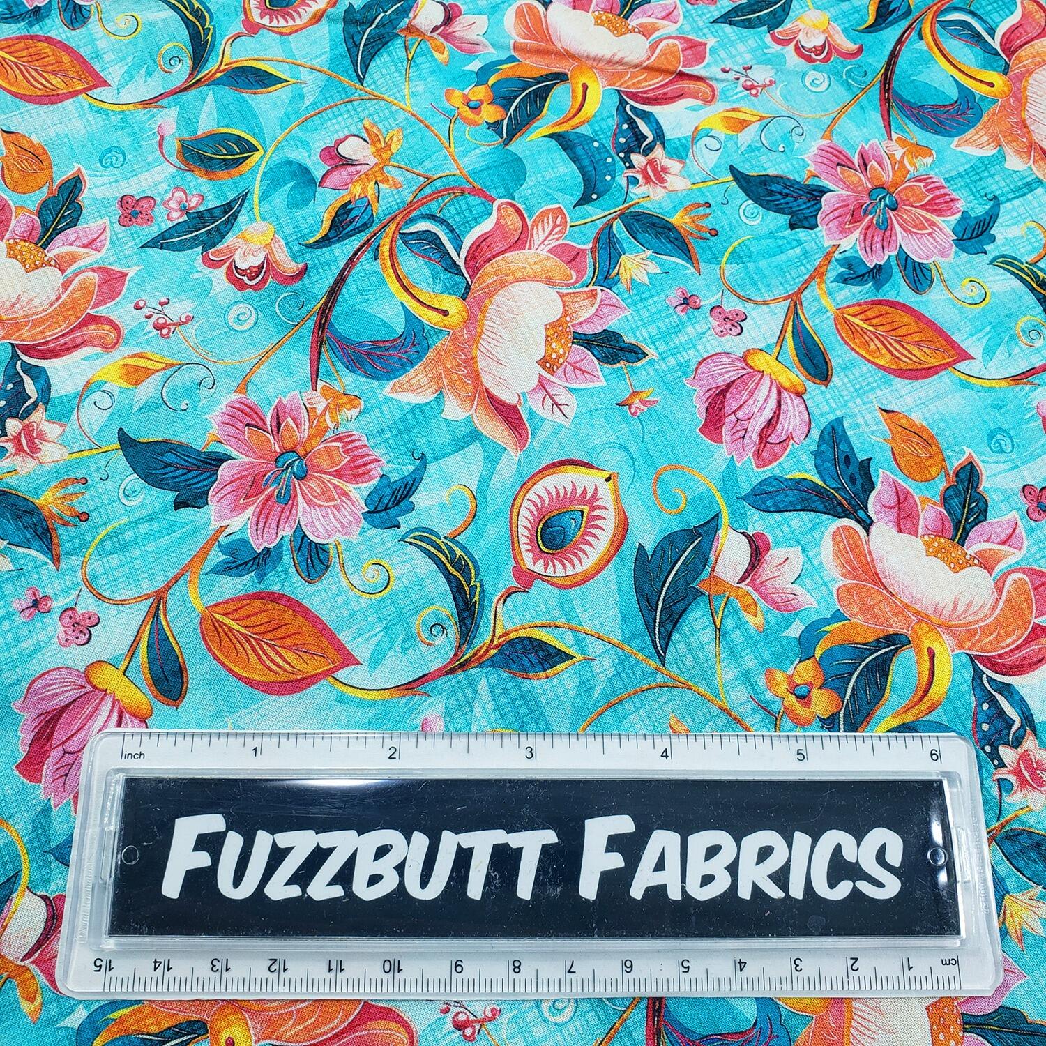 Morris Creative, exotica, florals, borders, badger, foxes, animals, exotic fabric, qt fabrics