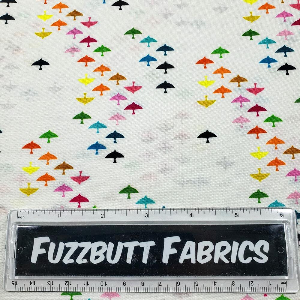 cori dantini fabric, freespirit, what the birds said, low volume fabric, blender fabrics, rainbow colours