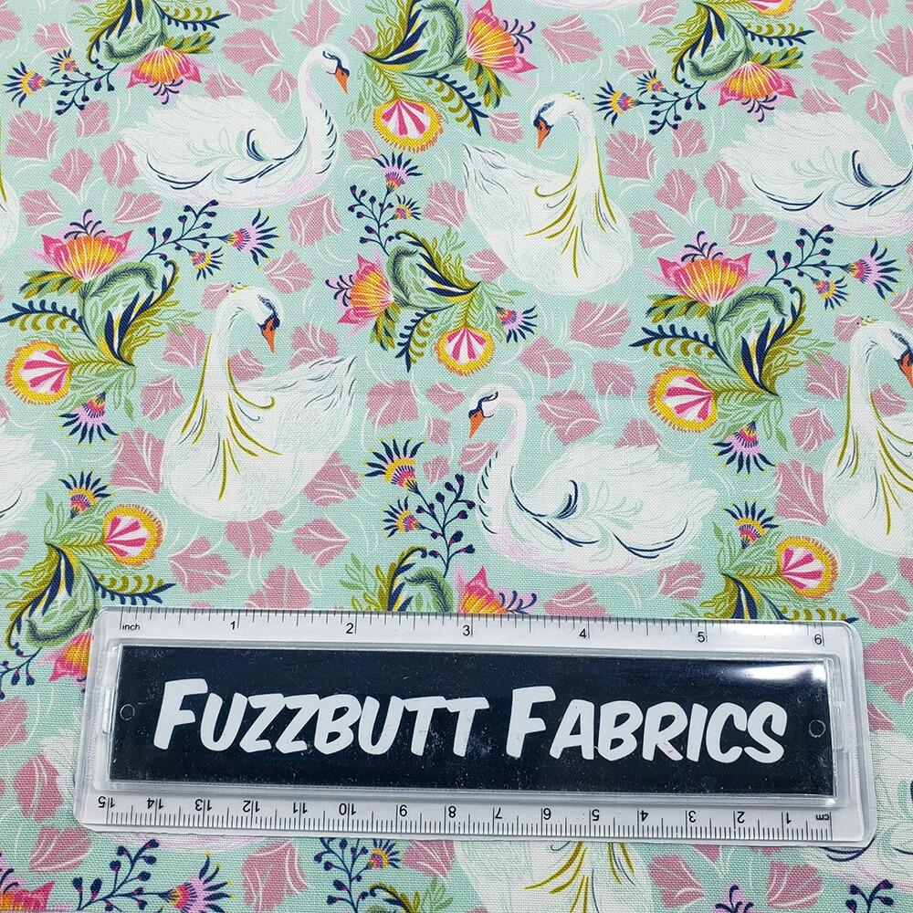 bethany salt fabric, majestic swans, pastel colours, florals, fat quarter bundles uk, craft cotton company