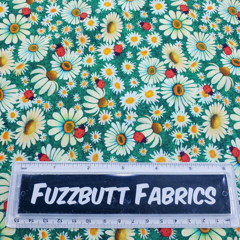 blank quilting, luminous haven, dragonflies, bees, flowers, fabric panel, bright colours, hummingbirds, bees