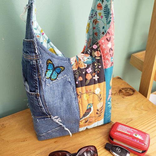 Bags & Wallets :: Eco Bags :: Drawstring Bucket Bag From Old Jeans