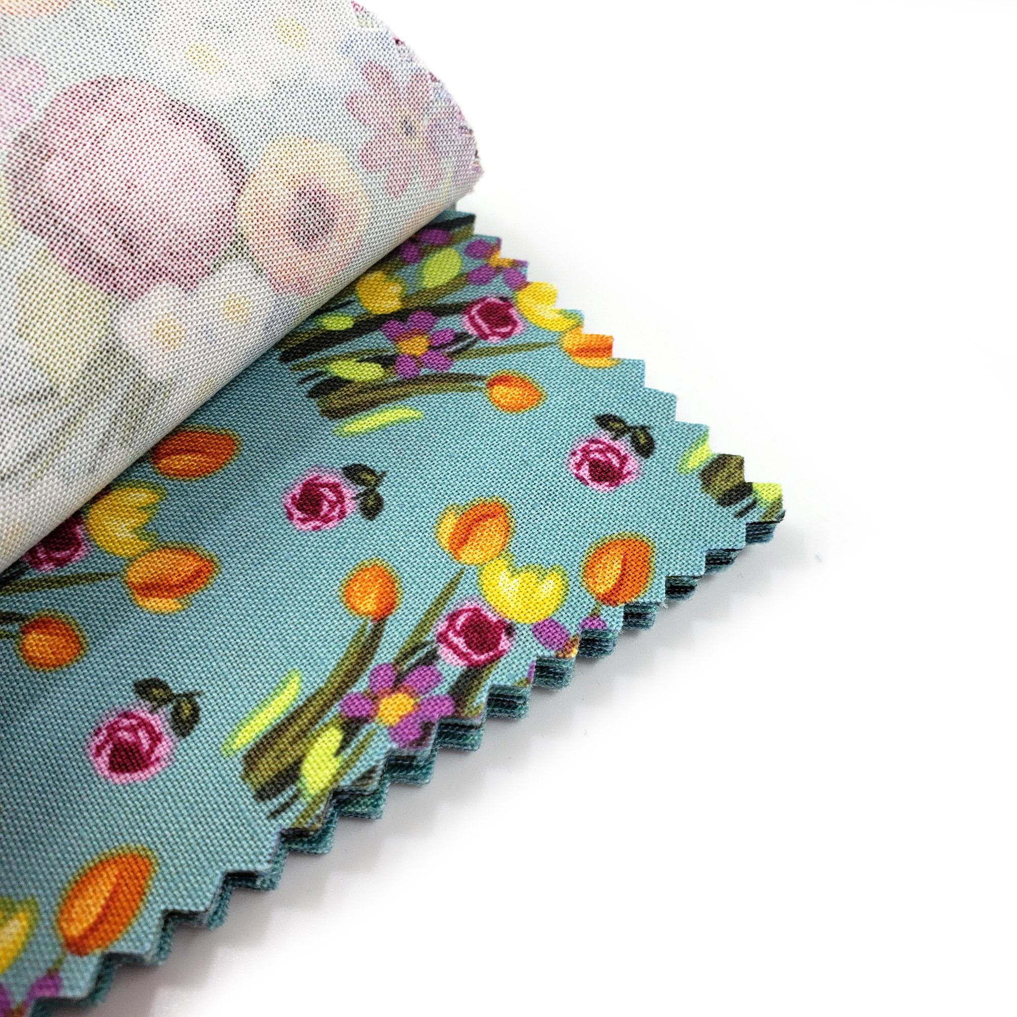 riley blake stacker, floralicious,floral,flowers,garden,baby quilt, patchwork, cotton squares