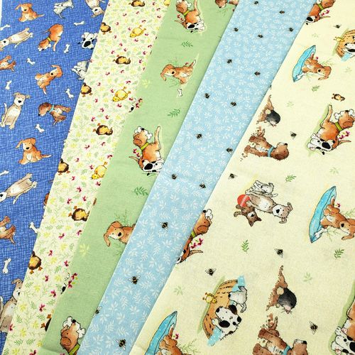 dogs fabric, cotton dog bandana, bones, pets, doggos, dog coat fabric, dog fat quarters