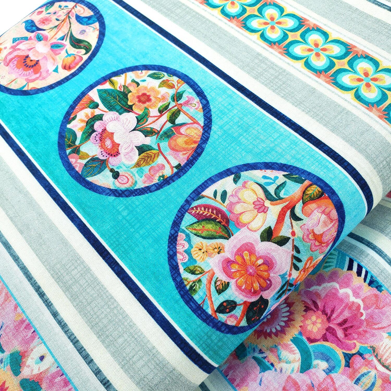 Morris Creative, exotica, florals, borders, badger, foxes, animals, exotic fabric, qt fabrics