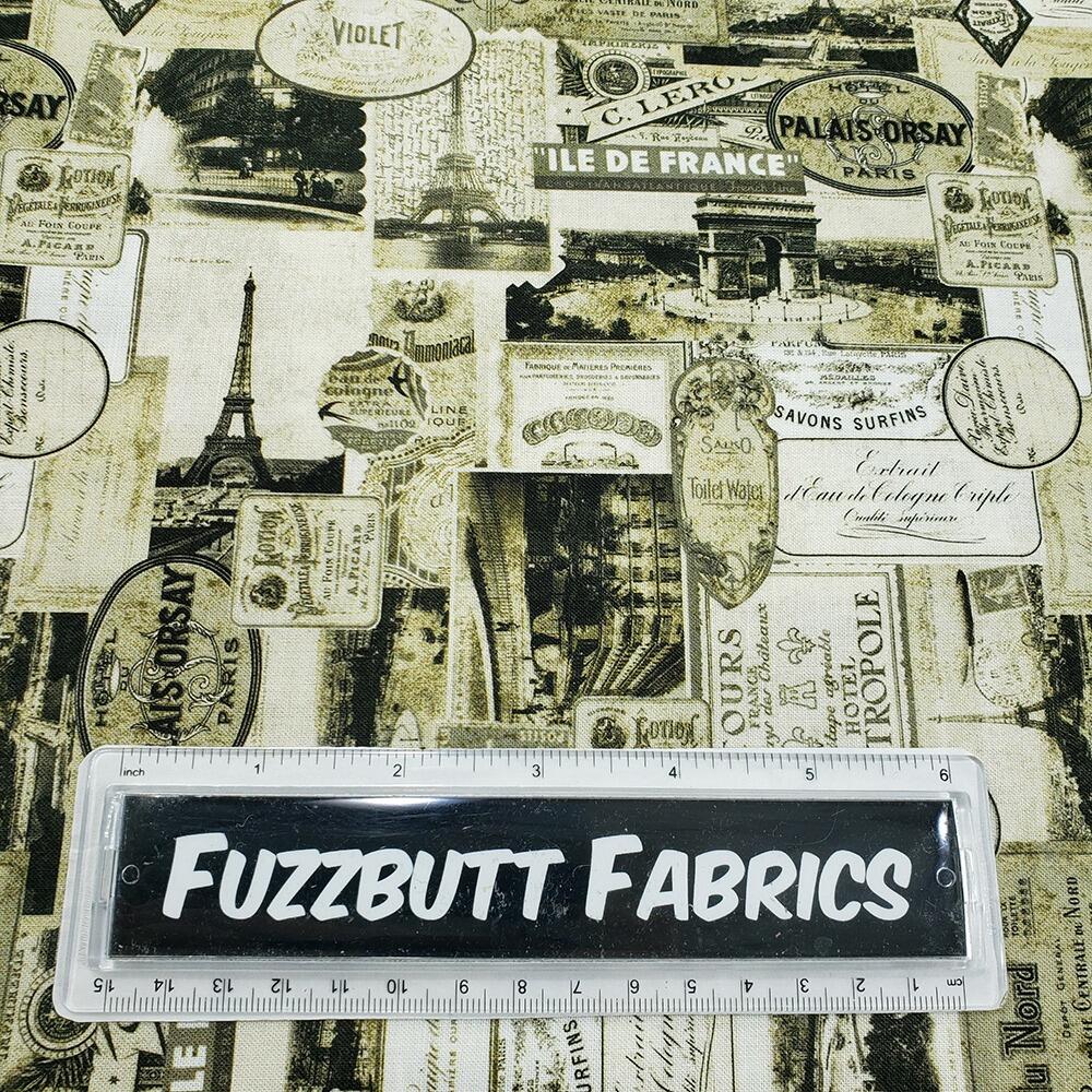 junk journal fabric, vintage paris, vintage adverts, slow stitch, old newspapers, blank quilting, paris nights
