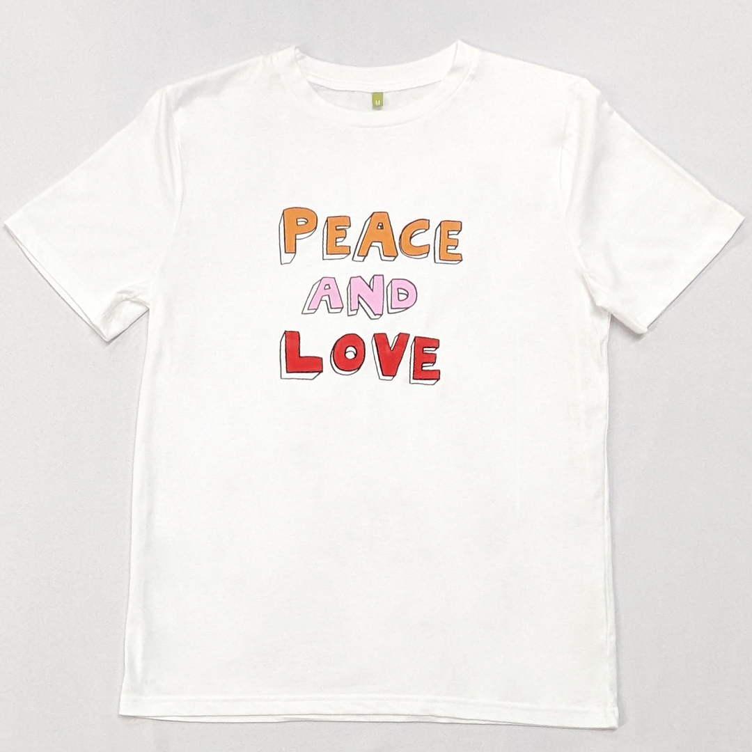 Peace and Love T-Shirt White
